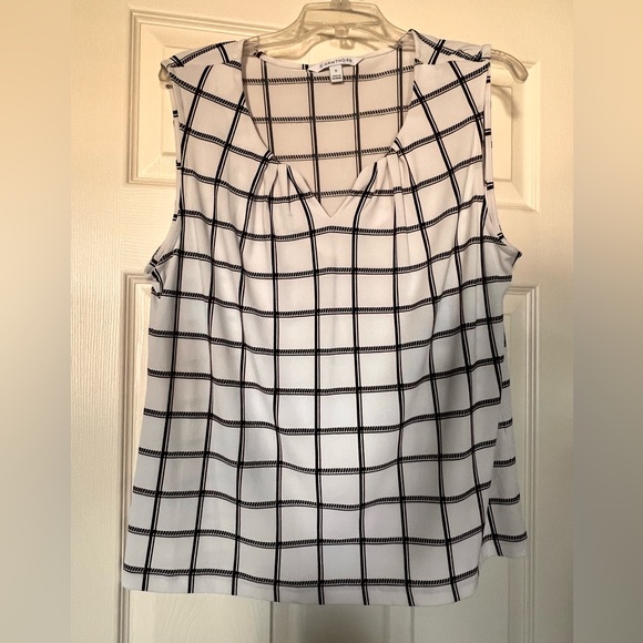 41 Hawthorn Tops - 41 Hawthorne XL black-and-white blouse